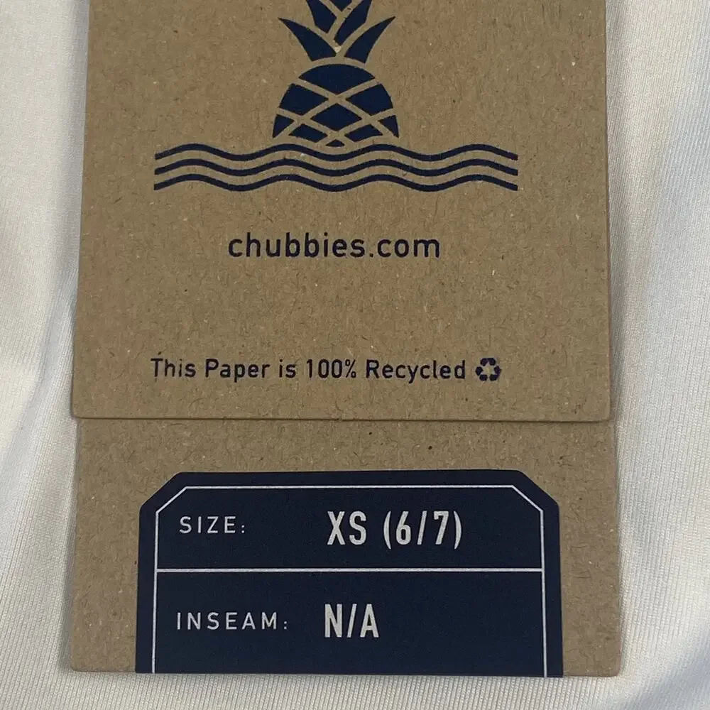 Chubbies Youth XS Lightweight Vanna Performance White Polo NEW School Summer